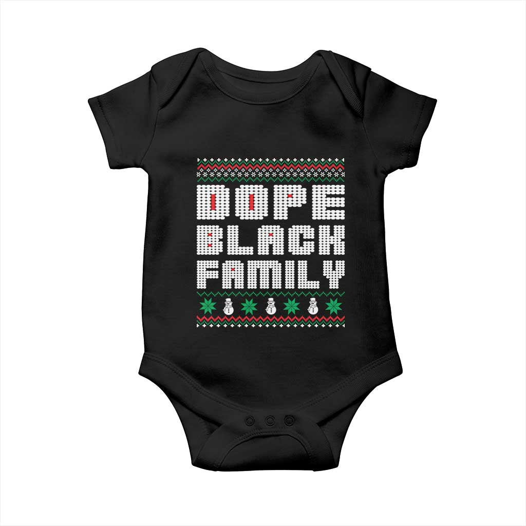 African American Family Christmas Baby Onesie Dope Black Family Matching Ugly Xmas