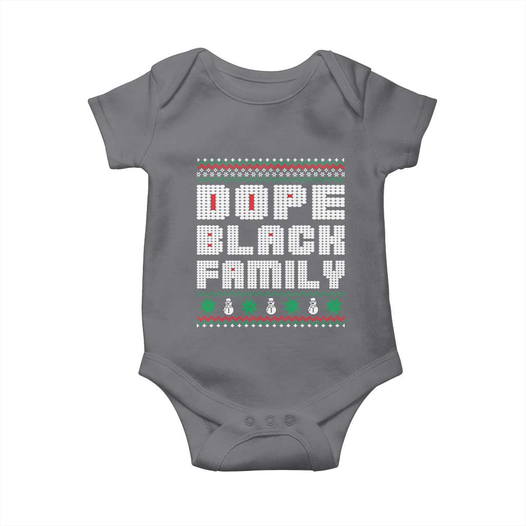 African American Family Christmas Baby Onesie Dope Black Family Matching Ugly Xmas