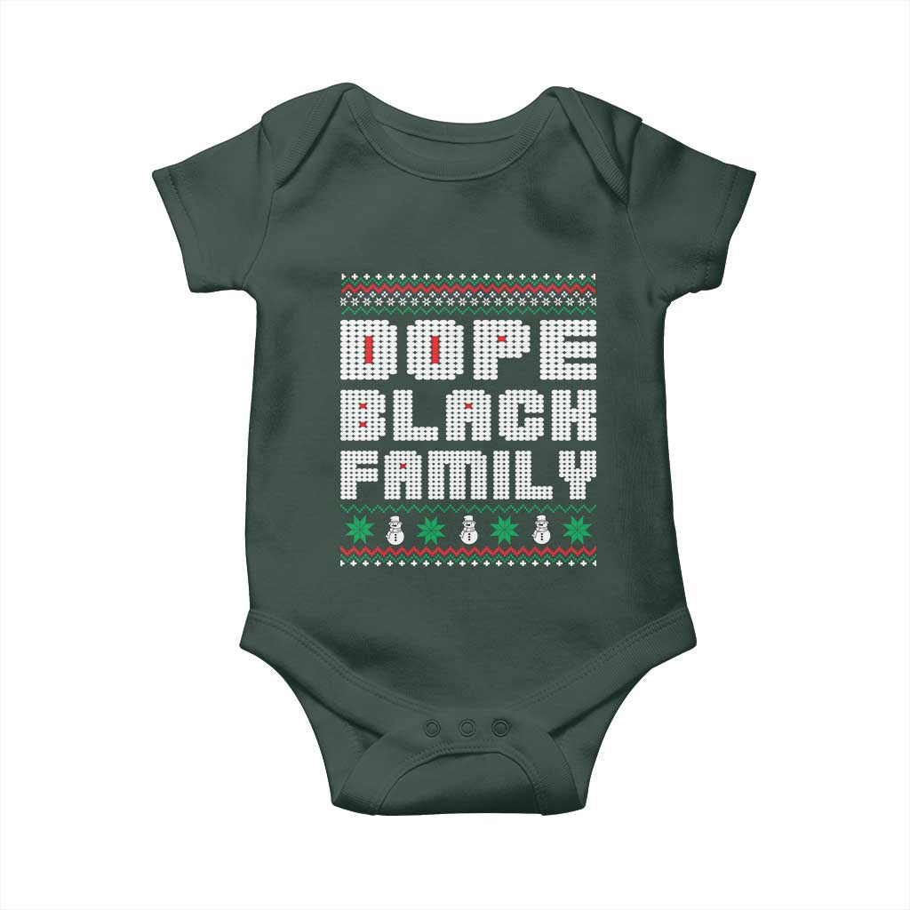 African American Family Christmas Baby Onesie Dope Black Family Matching Ugly Xmas