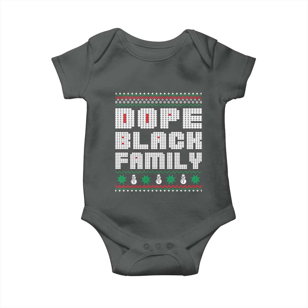 African American Family Christmas Baby Onesie Dope Black Family Matching Ugly Xmas