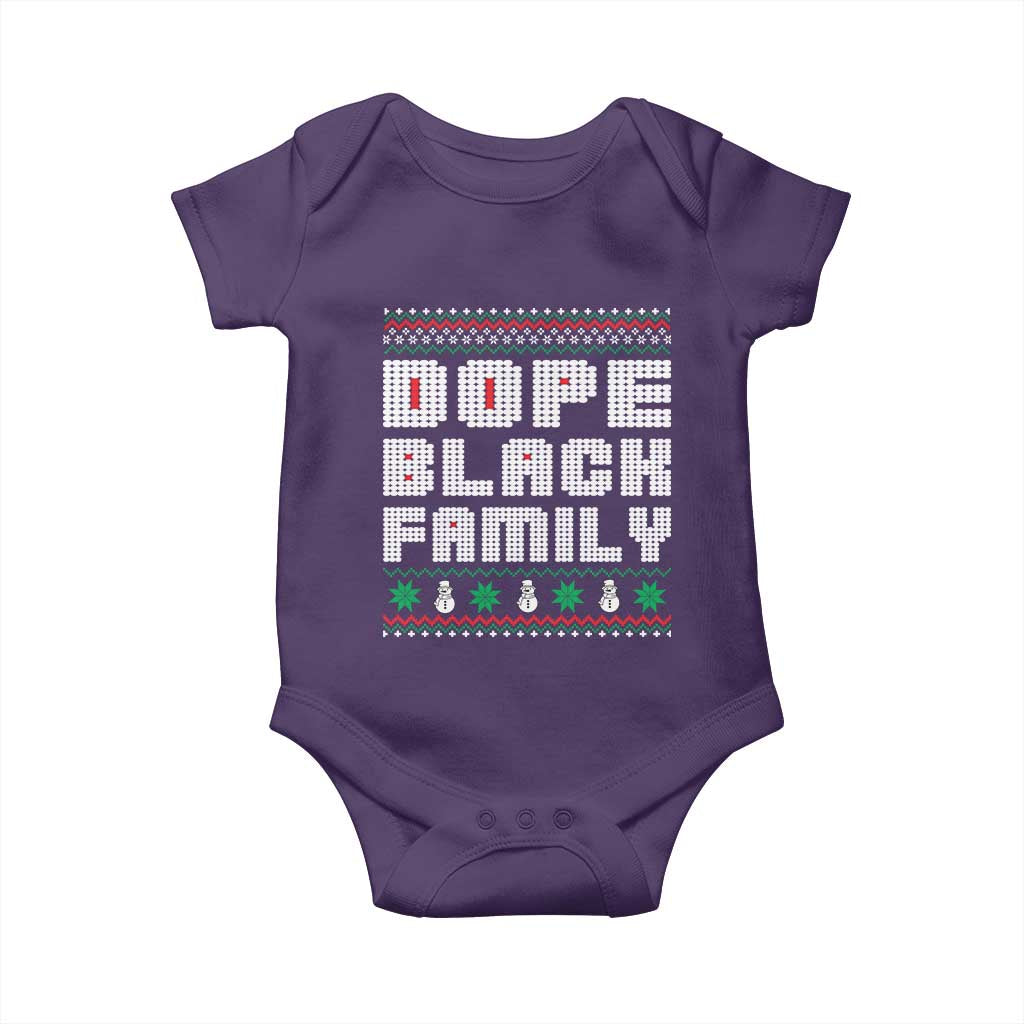 African American Family Christmas Baby Onesie Dope Black Family Matching Ugly Xmas