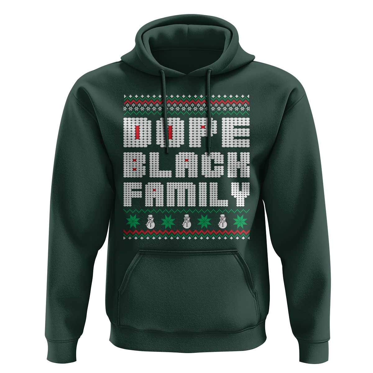 African American Family Christmas Hoodie Dope Black Family Matching Ugly Xmas