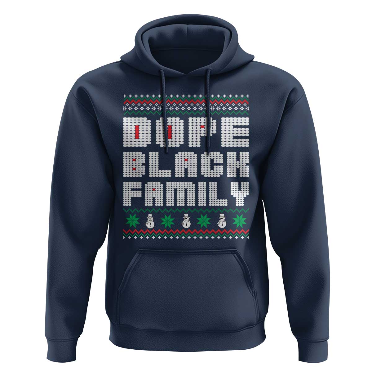African American Family Christmas Hoodie Dope Black Family Matching Ugly Xmas