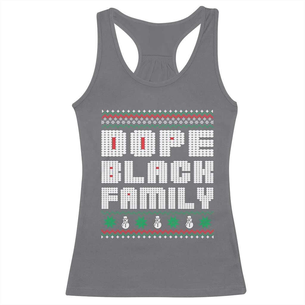 African American Family Christmas Racerback Tank Top Dope Black Family Matching Ugly Xmas