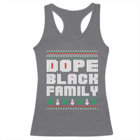 African American Family Christmas Racerback Tank Top Dope Black Family Matching Ugly Xmas