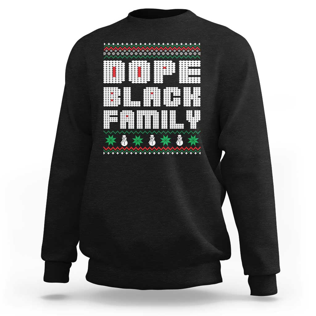 African American Family Christmas Sweatshirt Dope Black Family Matching Ugly Xmas - Wonder Print Shop