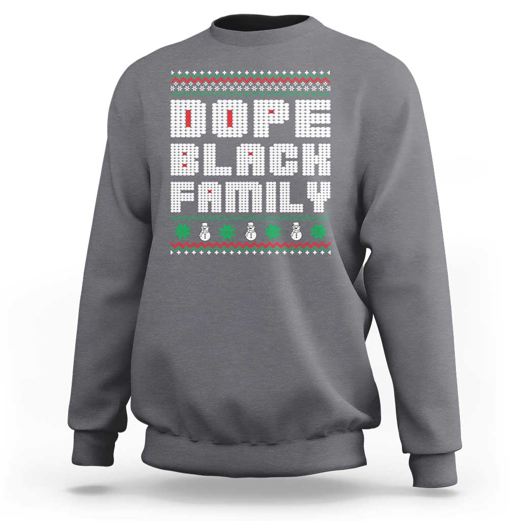 African American Family Christmas Sweatshirt Dope Black Family Matching Ugly Xmas - Wonder Print Shop