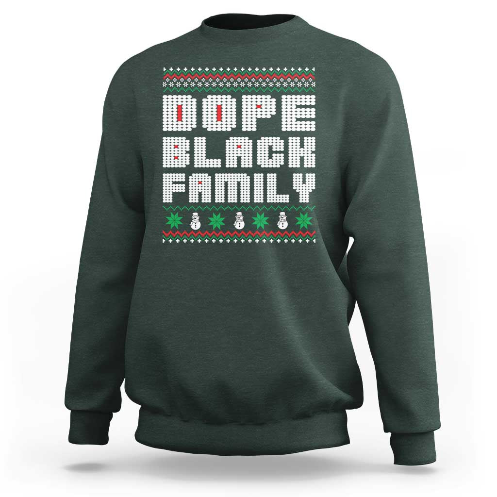 African American Family Christmas Sweatshirt Dope Black Family Matching Ugly Xmas - Wonder Print Shop