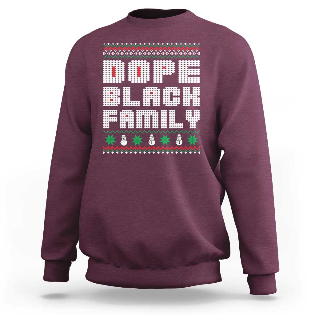 African American Family Christmas Sweatshirt Dope Black Family Matching Ugly Xmas - Wonder Print Shop