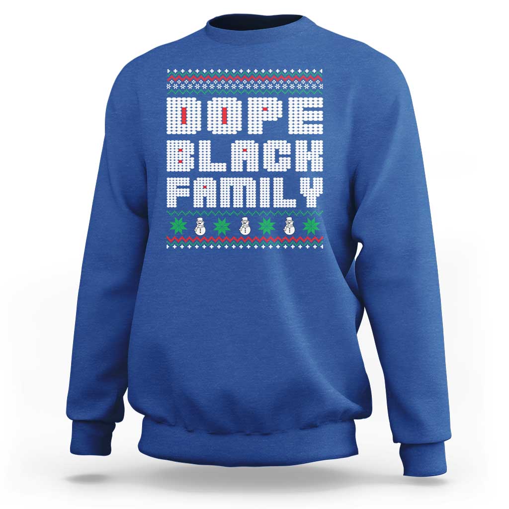 African American Family Christmas Sweatshirt Dope Black Family Matching Ugly Xmas - Wonder Print Shop