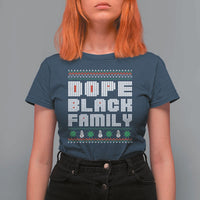 African American Family Christmas T Shirt For Women Dope Black Family Matching Ugly Xmas - Wonder Print Shop