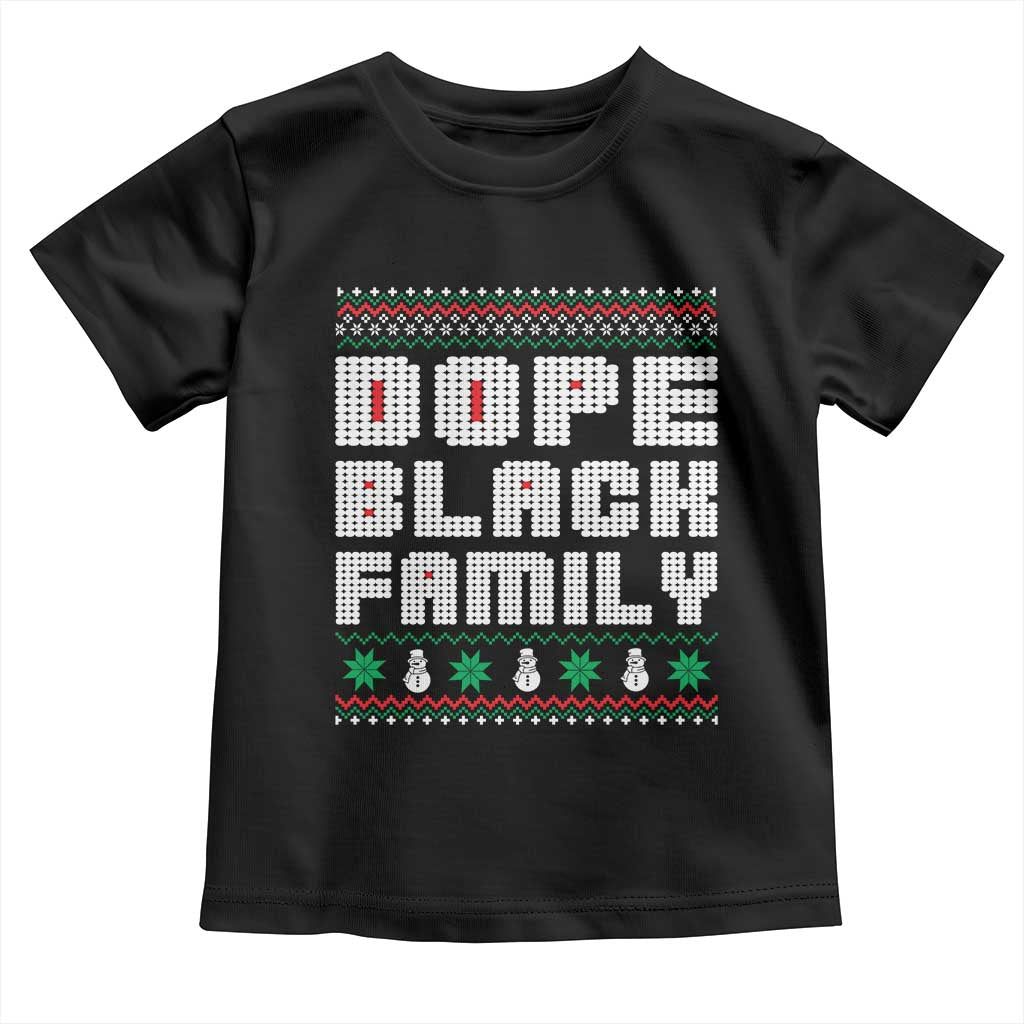 African American Family Christmas Toddler T Shirt Dope Black Family Matching Ugly Xmas