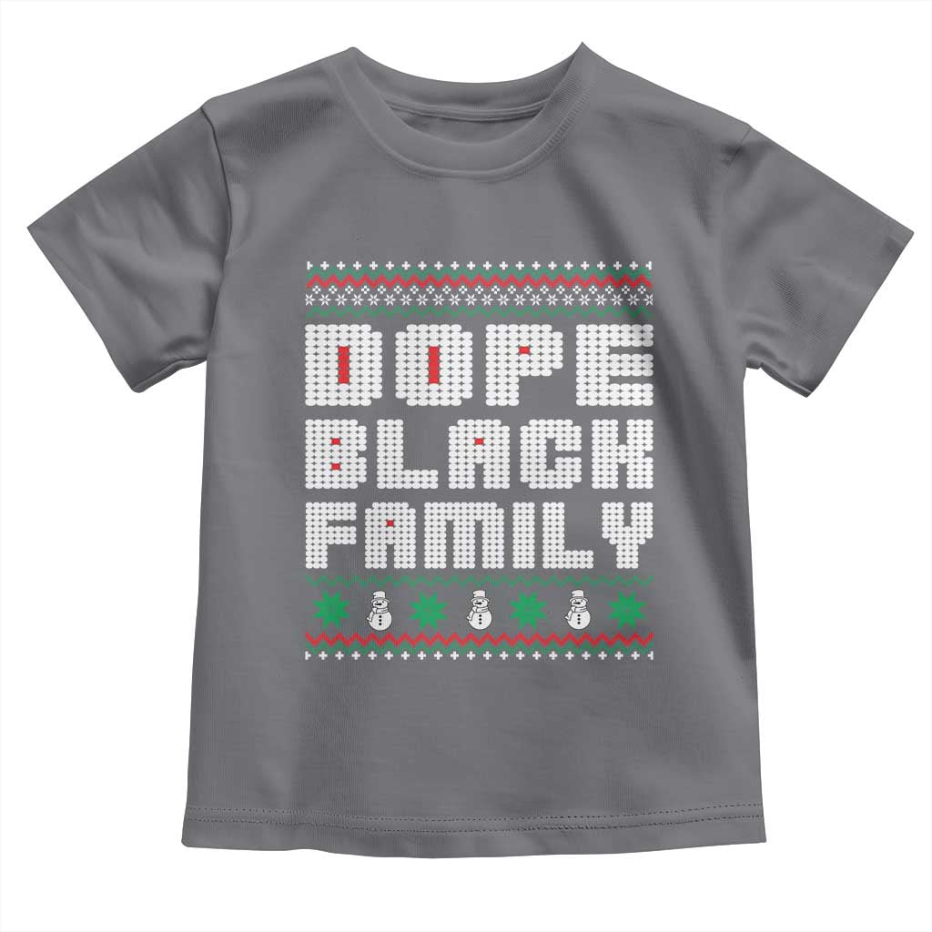 African American Family Christmas Toddler T Shirt Dope Black Family Matching Ugly Xmas
