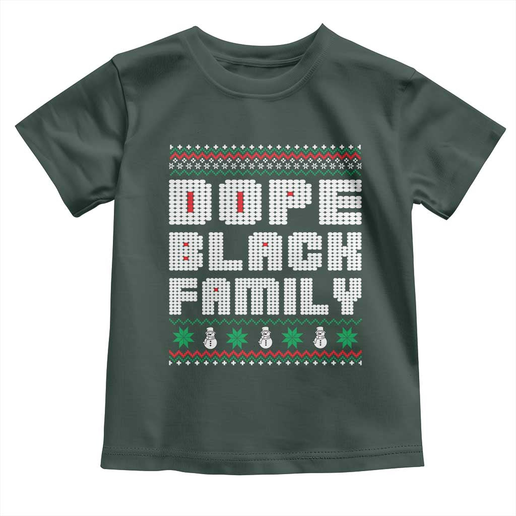 African American Family Christmas Toddler T Shirt Dope Black Family Matching Ugly Xmas