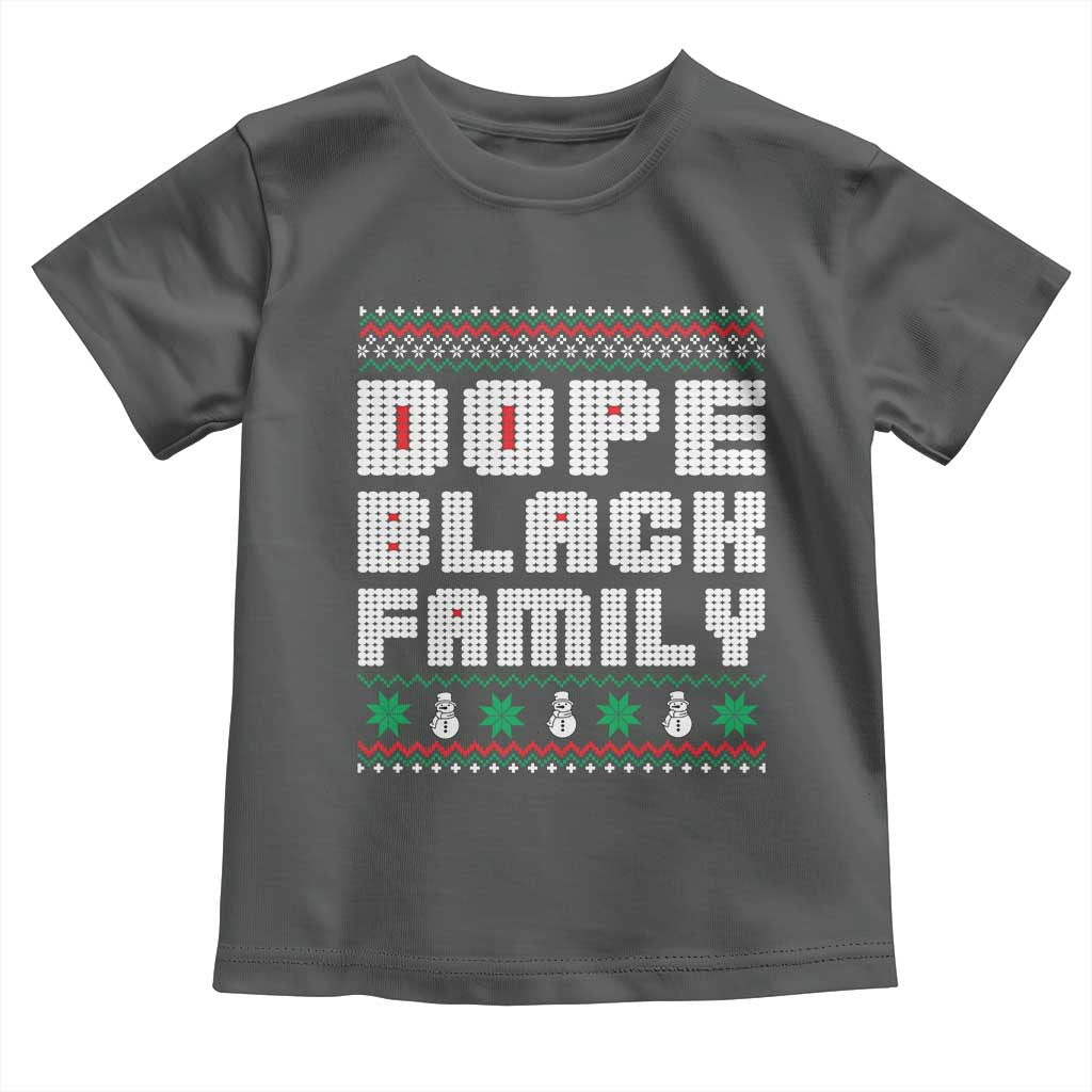 African American Family Christmas Toddler T Shirt Dope Black Family Matching Ugly Xmas