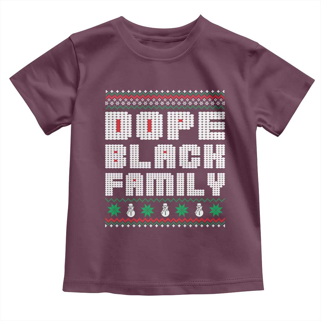 African American Family Christmas Toddler T Shirt Dope Black Family Matching Ugly Xmas