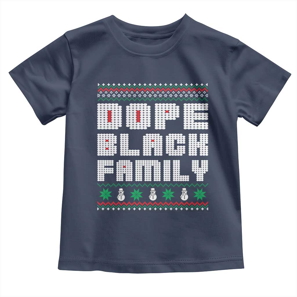 African American Family Christmas Toddler T Shirt Dope Black Family Matching Ugly Xmas