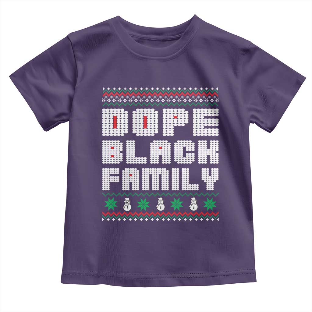 African American Family Christmas Toddler T Shirt Dope Black Family Matching Ugly Xmas