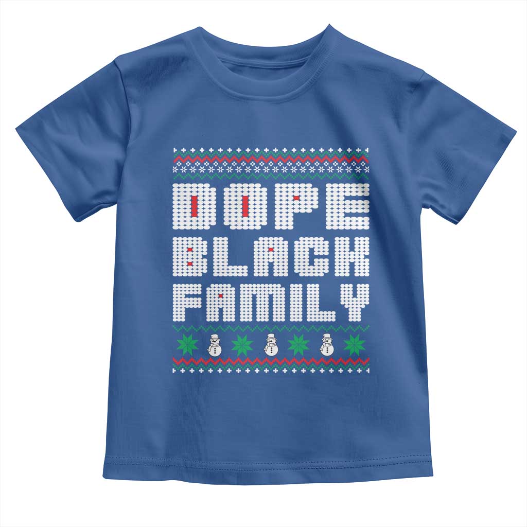 African American Family Christmas Toddler T Shirt Dope Black Family Matching Ugly Xmas