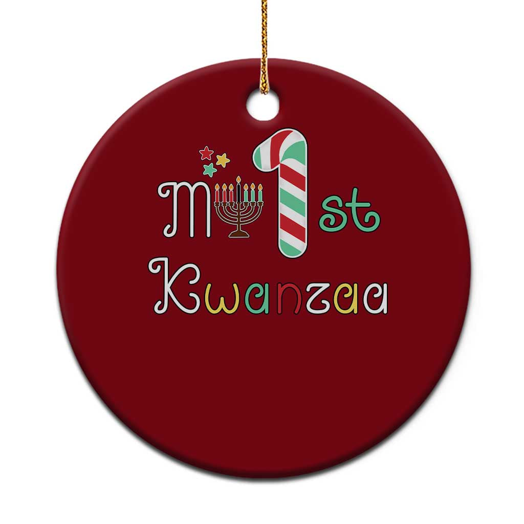 My 1st Kwanzaa Ceramic Ornament Babys First Kwanzaa Kinara Gift