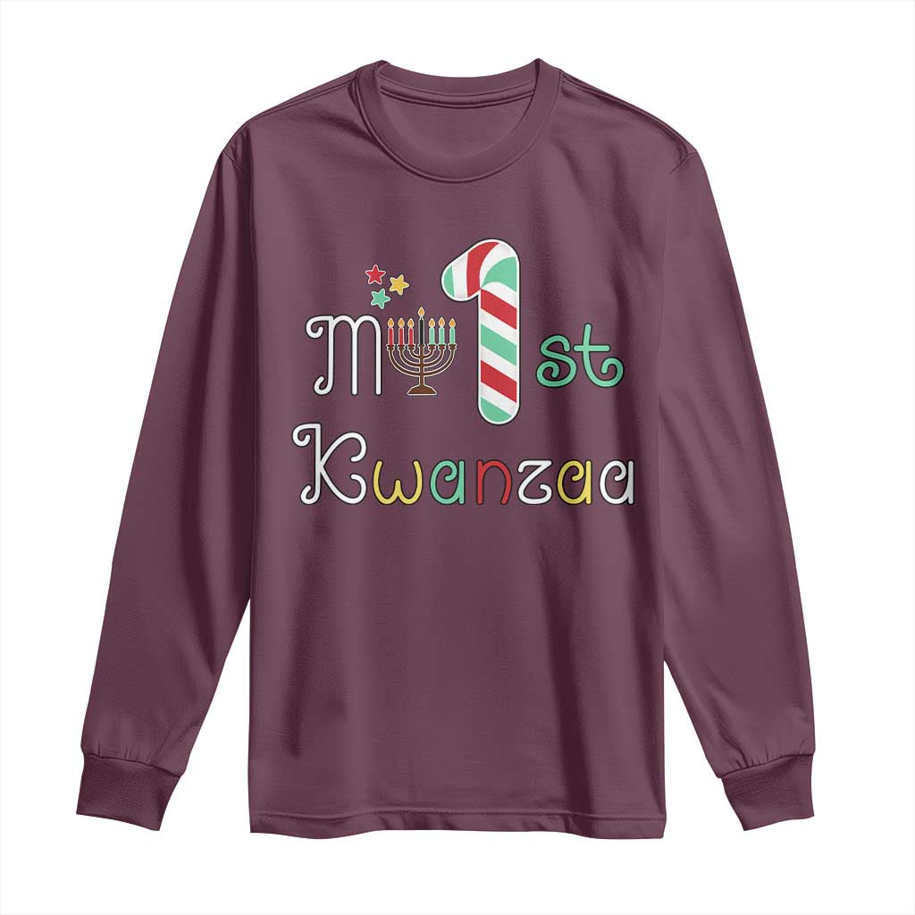 My 1st Kwanzaa Long Sleeve Shirt Babys First Kwanzaa Kinara Gift