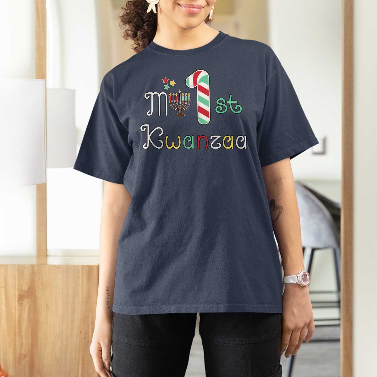 My 1st Kwanzaa T Shirt For Women Babys First Kwanzaa Kinara Gift