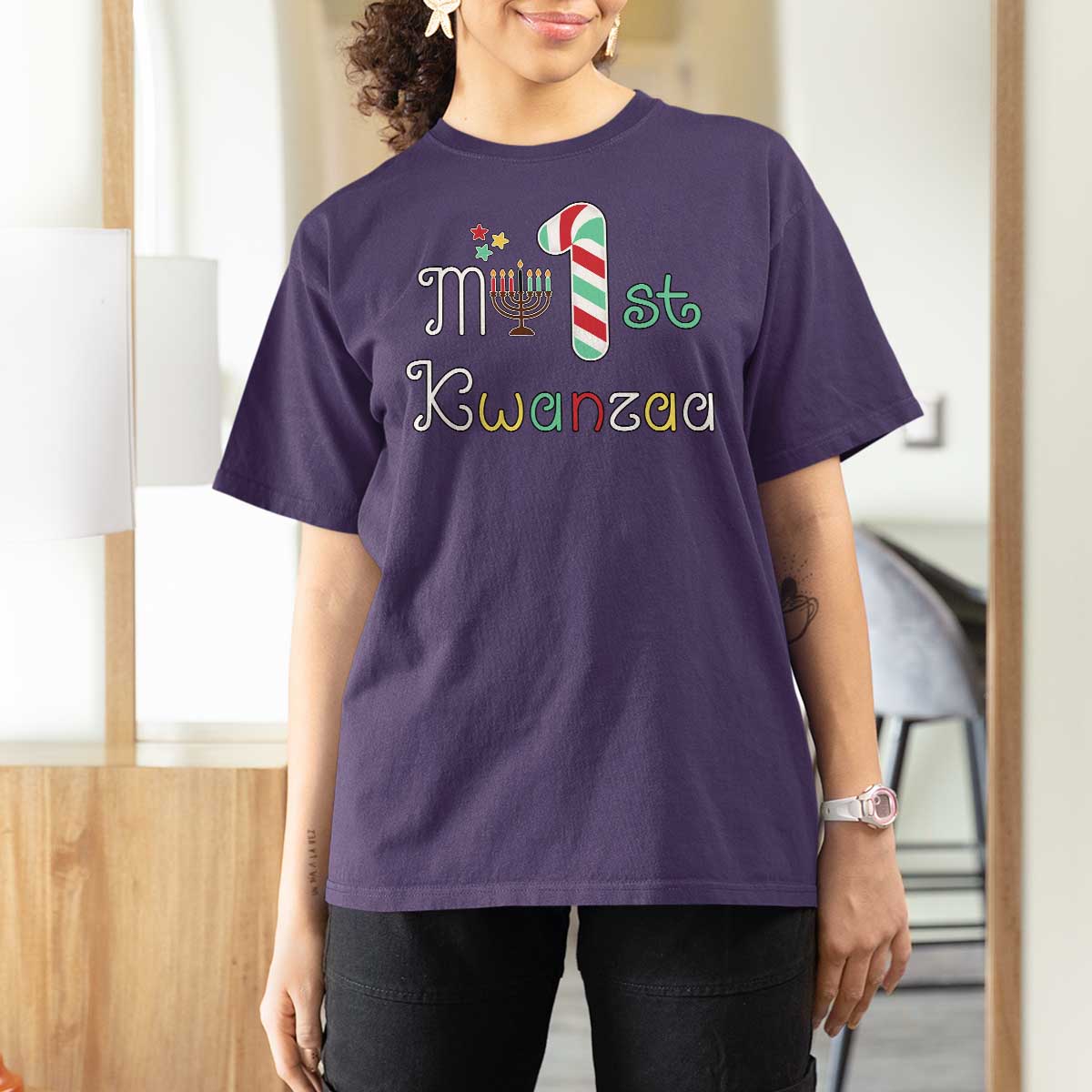 My 1st Kwanzaa T Shirt For Women Babys First Kwanzaa Kinara Gift