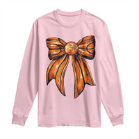 Basketball Coquette Bow Long Sleeve Shirt Game Day