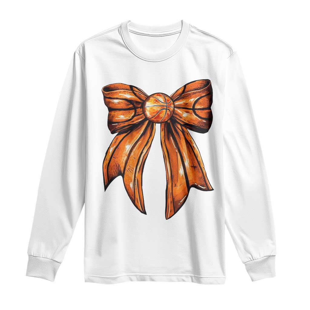 Basketball Coquette Bow Long Sleeve Shirt Game Day