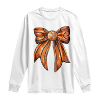 Basketball Coquette Bow Long Sleeve Shirt Game Day