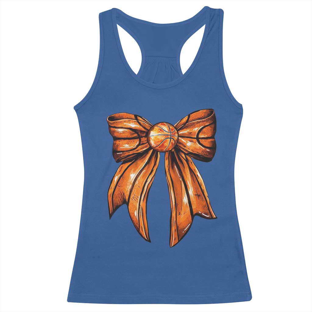 Basketball Coquette Bow Racerback Tank Top Game Day