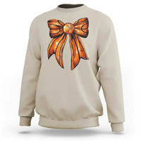 Basketball Coquette Bow Sweatshirt Game Day - Wonder Print Shop