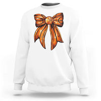 Basketball Coquette Bow Sweatshirt Game Day - Wonder Print Shop