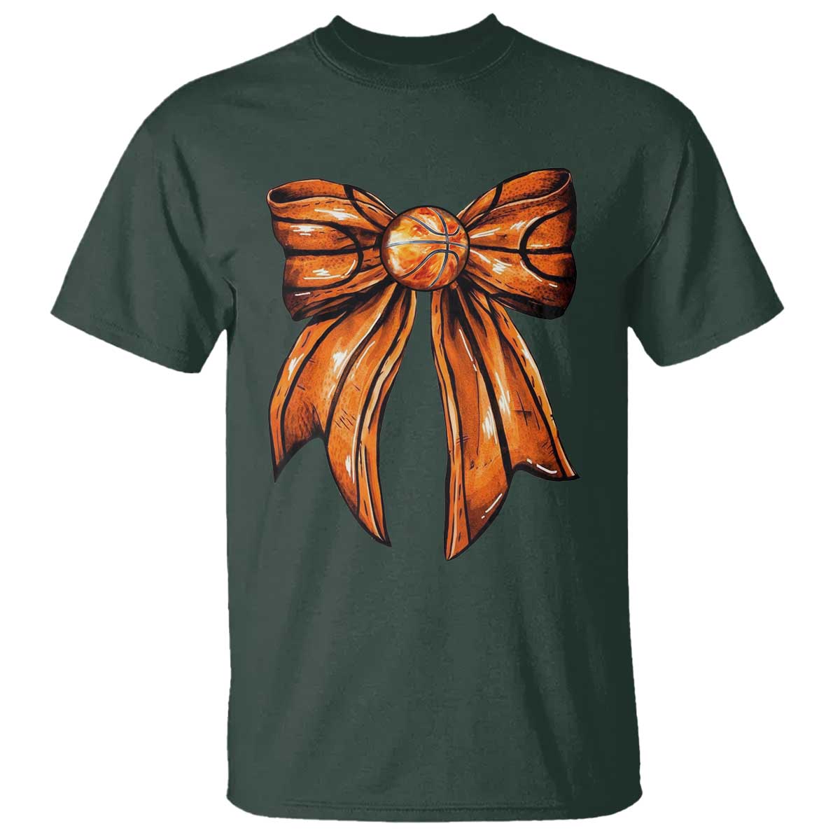 Basketball Coquette Bow T Shirt Game Day - Wonder Print Shop