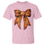 Basketball Coquette Bow T Shirt Game Day - Wonder Print Shop