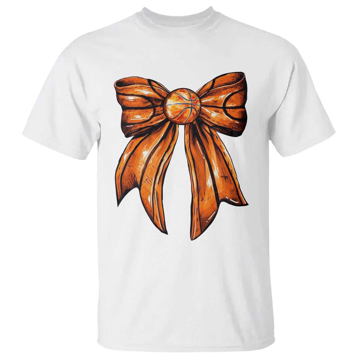 Basketball Coquette Bow T Shirt Game Day - Wonder Print Shop