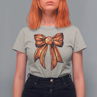 Basketball Coquette Bow T Shirt For Women Game Day - Wonder Print Shop