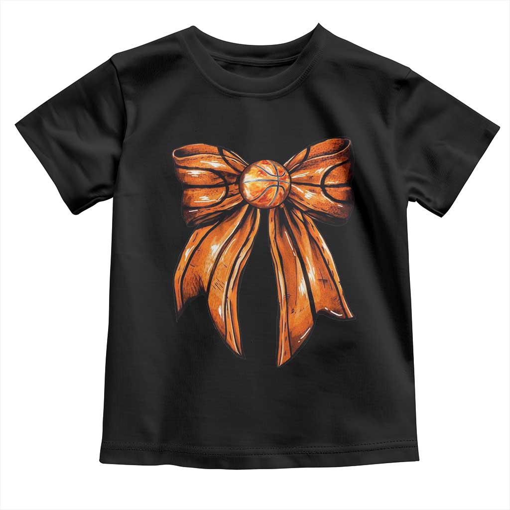 Basketball Coquette Bow Toddler T Shirt Game Day