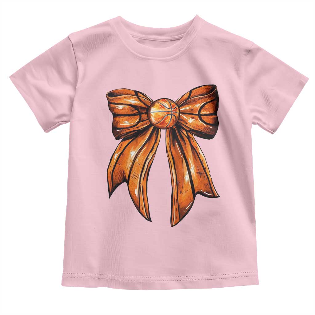 Basketball Coquette Bow Toddler T Shirt Game Day