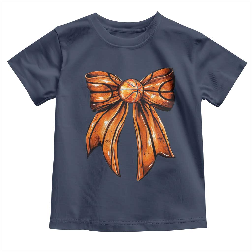 Basketball Coquette Bow Toddler T Shirt Game Day