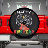 Happy Kwanzaa Spare Tire Cover African American Afro Queen Nguzo Saba - Wonder Print Shop