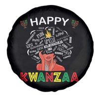 Happy Kwanzaa Spare Tire Cover African American Afro Queen Nguzo Saba - Wonder Print Shop