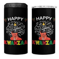 Happy Kwanzaa 4 in 1 Can Cooler Tumbler African American Afro Queen Nguzo Saba - Wonder Print Shop