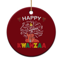 Happy Kwanzaa Ceramic Ornament African American Afro Queen Nguzo Saba - Wonder Print Shop