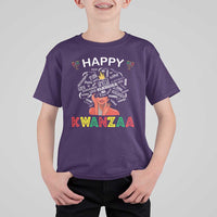 Happy Kwanzaa T Shirt For Kid African American Afro Queen Nguzo Saba - Wonder Print Shop
