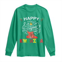Happy Kwanzaa Long Sleeve Shirt African American Afro Queen Nguzo Saba - Wonder Print Shop