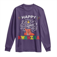 Happy Kwanzaa Long Sleeve Shirt African American Afro Queen Nguzo Saba - Wonder Print Shop