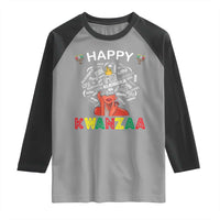 Happy Kwanzaa Raglan Shirt African American Afro Queen Nguzo Saba - Wonder Print Shop