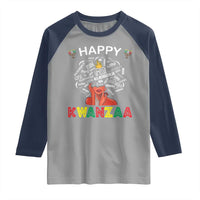 Happy Kwanzaa Raglan Shirt African American Afro Queen Nguzo Saba - Wonder Print Shop