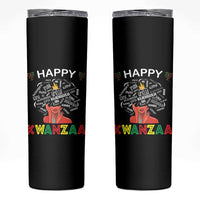 Happy Kwanzaa Skinny Tumbler African American Afro Queen Nguzo Saba - Wonder Print Shop